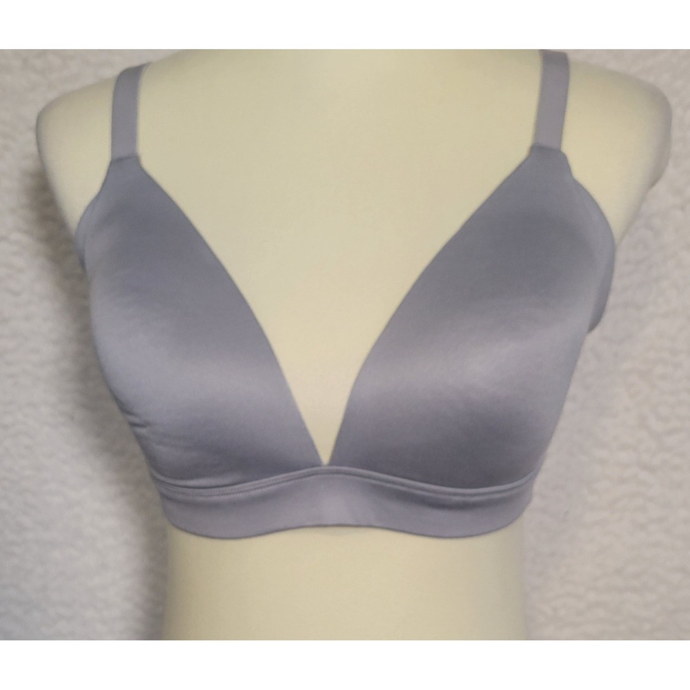 Auden Lightly Lined Wire Free T-Shirt Bra Size 36D Gray 1711